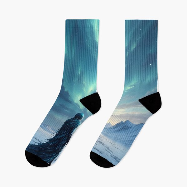Item preview, The Wanderer Beneath the Aurora designed and sold by oanaunciuleanu.
