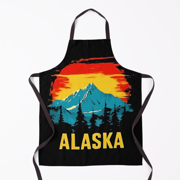 Item preview, Alaska Vintage Sunset Mountain and Forest Graphic designed and sold by VikArtStudio.