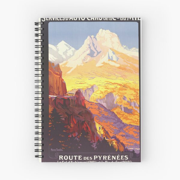 Item preview, Vintage Art Deco Travel Poster | Services d'Auto-Cars Cie du Midi | Pyrenees Journey | Col d'Aubisque & Pic du Ger | 1920s Elegance designed and sold by artofuniverse.