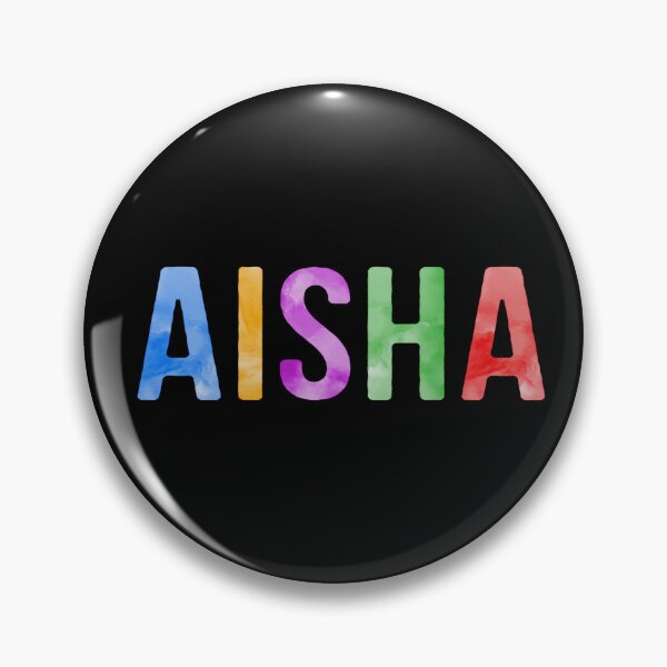Item preview, Aisha Name Bright Colors designed and sold by Jeallan Designs.