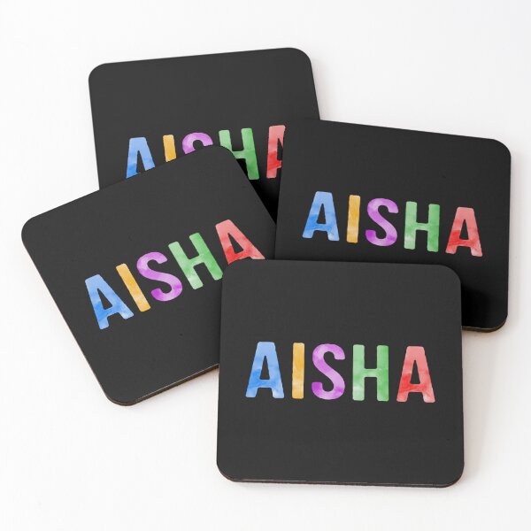 Item preview, Aisha Name Bright Colors designed and sold by Jeallan Designs.