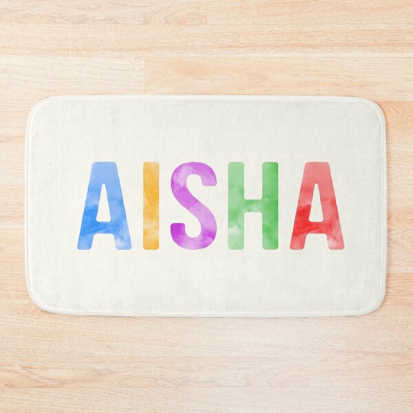 Item preview, Aisha Name Bright Colors designed and sold by Jeallan Designs.