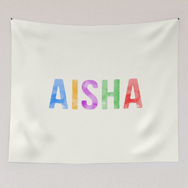 Item preview, Aisha Name Bright Colors designed and sold by Jeallan Designs.