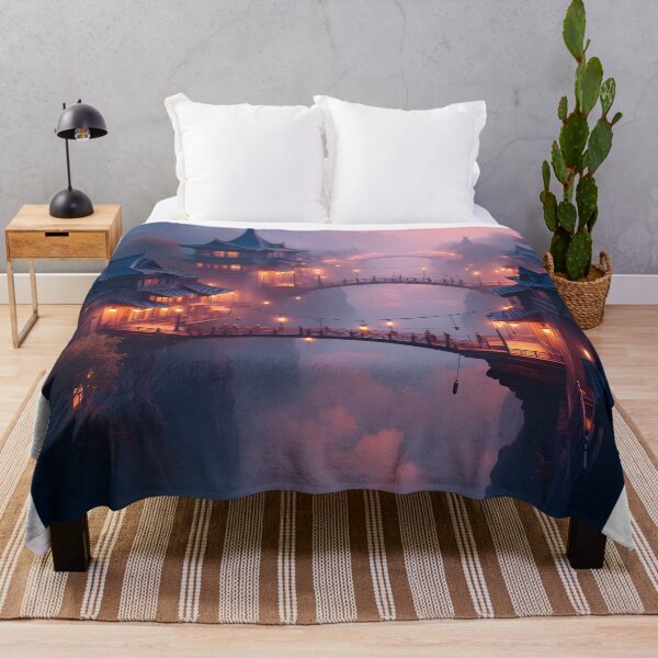 Item preview, Twilight Serenity in an Ancient Mountain Village designed and sold by oanaunciuleanu.