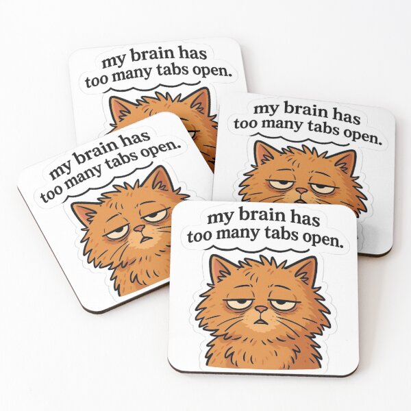 Item preview, Vaporwave Cat My Brain Tabs Open designed and sold by prabhuji.