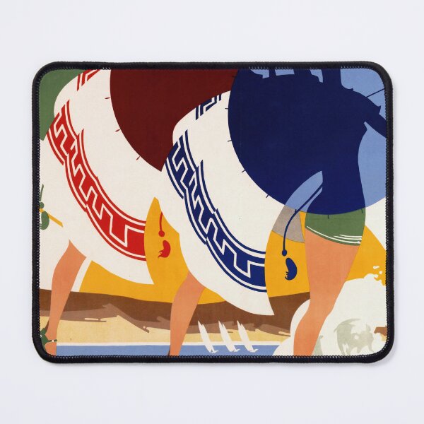 Item preview, Vintage Sola Strand Hotel Travel Poster | Art Deco Style 1931 | Jæren Norway Seaside | Bold Geometric Shapes & Vibrant Colors designed and sold by artofuniverse.