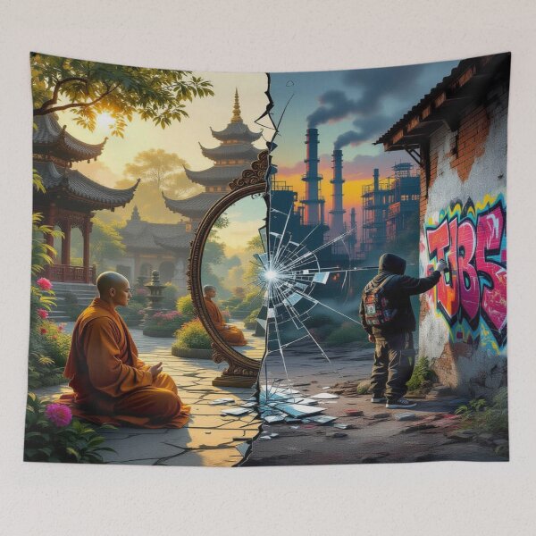Item preview, Mirror of Souls – Zen & Street Art in Harmony / Mirror of Souls – Zen meets Urban Rebellion designed and sold by FotoworldEdel.