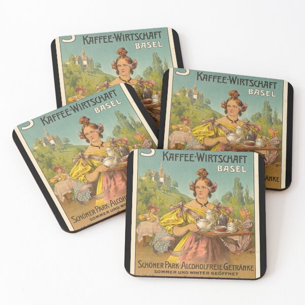 Item preview, Vintage Art Nouveau Poster | St. Margarethen Kaffee-Wirtschaft Basel | 19th Century Café Culture Lithograph | Antique Advertisement Art designed and sold by artofuniverse.