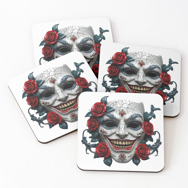 Item preview, Sinister Victorian mask with cracks and roses designed and sold by StormArte.