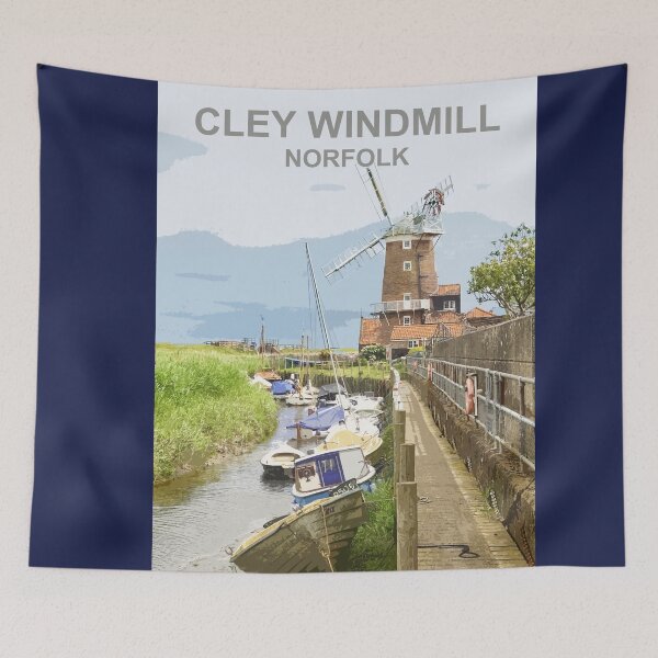 Item preview, Cley Windmill Norfolk. Norfolk Broads Travel poster East Anglia designed and sold by BarbaraGlebska.
