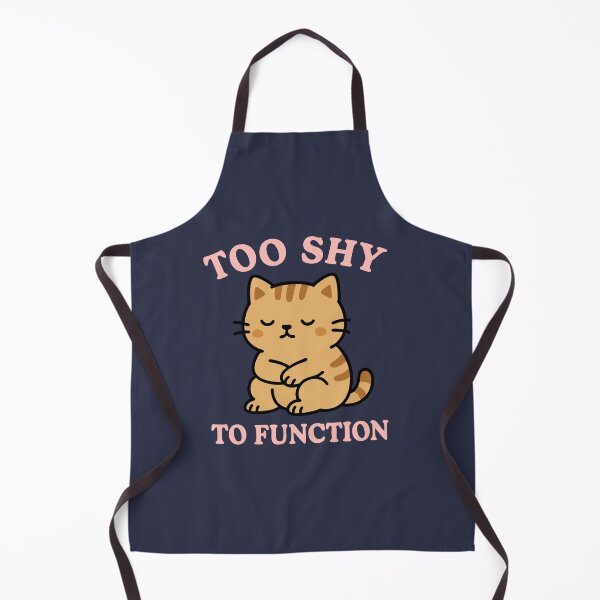 Aperçu de l'œuvre Chat timide et mignon | Design de chaton kawaii trop timide pour fonctionner créée et vendue par graphicnew.
