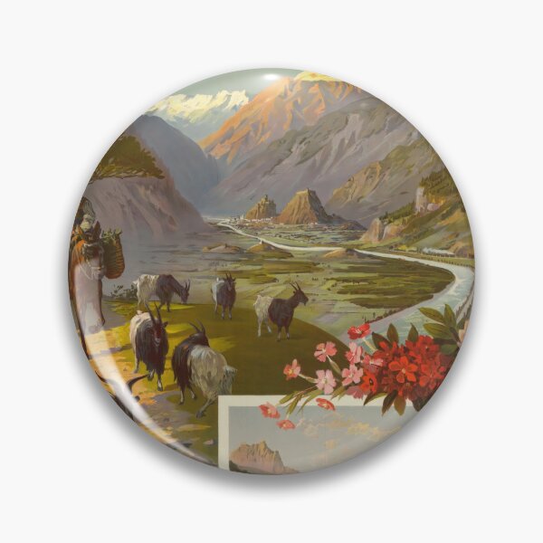 Item preview, Vintage Swiss Railways Travel Poster | Jura-Simplon and Rhône Valley | Early 20th Century Art | Scenic Alps and Pastoral Beauty designed and sold by artofuniverse.