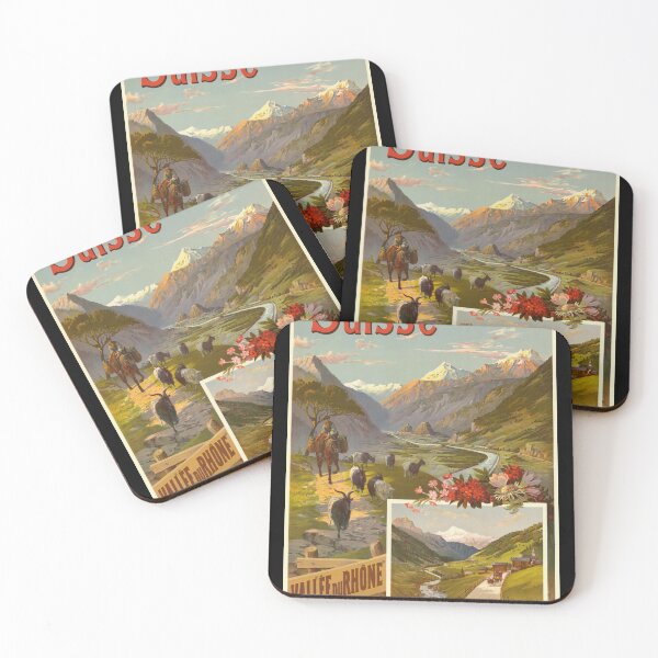 Item preview, Vintage Swiss Railways Travel Poster | Jura-Simplon and Rhône Valley | Early 20th Century Art | Scenic Alps and Pastoral Beauty designed and sold by artofuniverse.