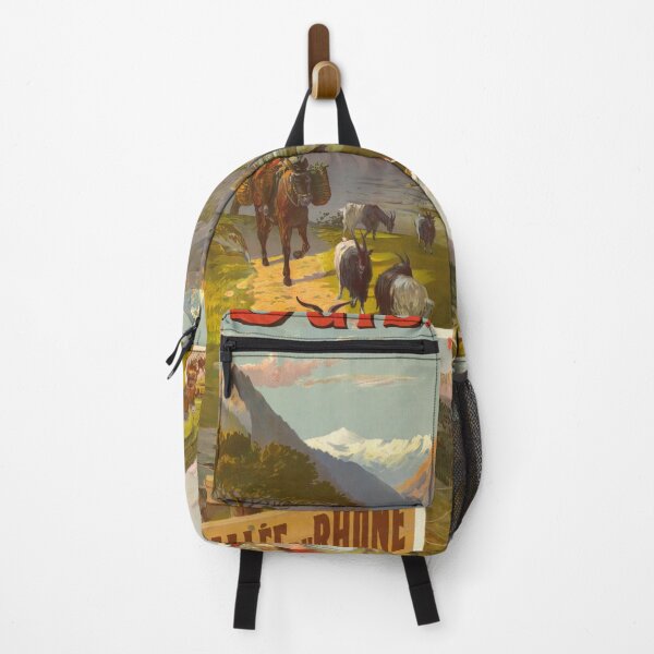 Item preview, Vintage Swiss Railways Travel Poster | Jura-Simplon and Rhône Valley | Early 20th Century Art | Scenic Alps and Pastoral Beauty designed and sold by artofuniverse.
