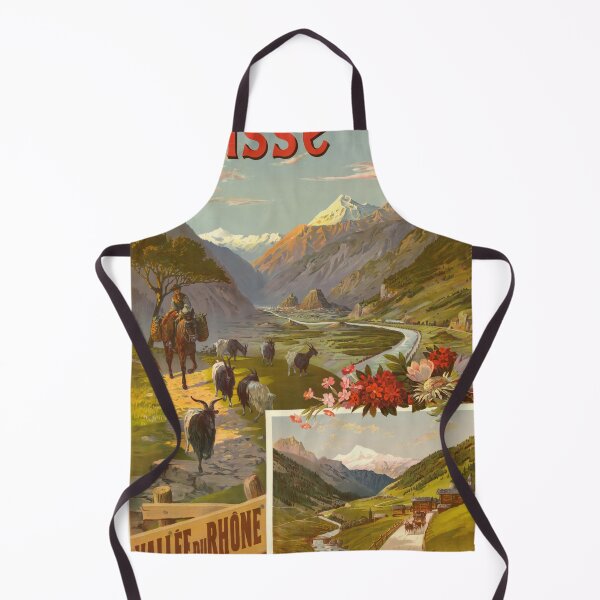 Item preview, Vintage Swiss Railways Travel Poster | Jura-Simplon and Rhône Valley | Early 20th Century Art | Scenic Alps and Pastoral Beauty designed and sold by artofuniverse.