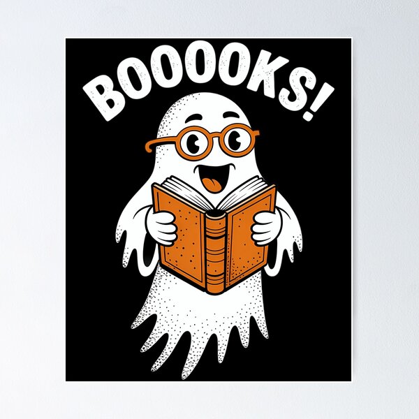 Item preview, Book Reader Nerd Halloween Ghost Reading Boooks designed and sold by Sunset4Bones.