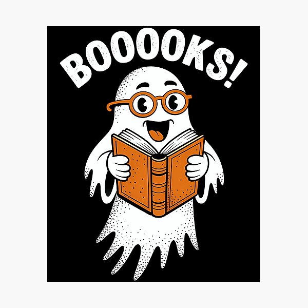Item preview, Book Reader Nerd Halloween Ghost Reading Boooks designed and sold by Sunset4Bones.