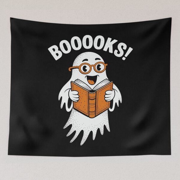 Item preview, Book Reader Nerd Halloween Ghost Reading Boooks designed and sold by Sunset4Bones.