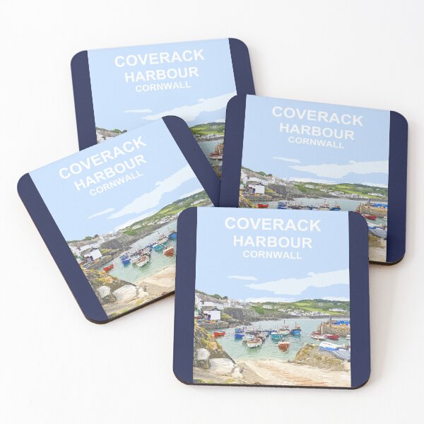Item preview, Coverack Cornwall.  Cornish gift Kernow Travel location poster designed and sold by BarbaraGlebska.