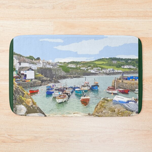 Item preview, Coverack Cornwall.  Cornish gift Kernow Travel location poster designed and sold by BarbaraGlebska.