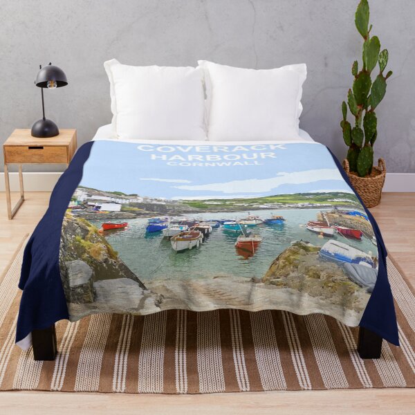 Item preview, Coverack Cornwall.  Cornish gift Kernow Travel location poster designed and sold by BarbaraGlebska.
