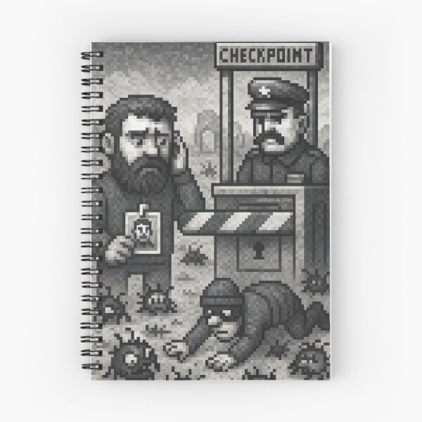 Item preview, Authorization Checkpoint – Pixel Art in Grayscale designed and sold by nozhove.