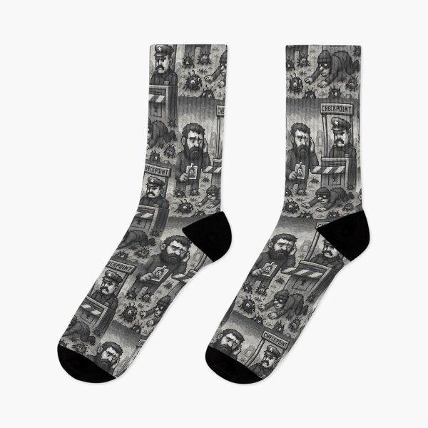 Item preview, Authorization Checkpoint – Pixel Art in Grayscale designed and sold by nozhove.