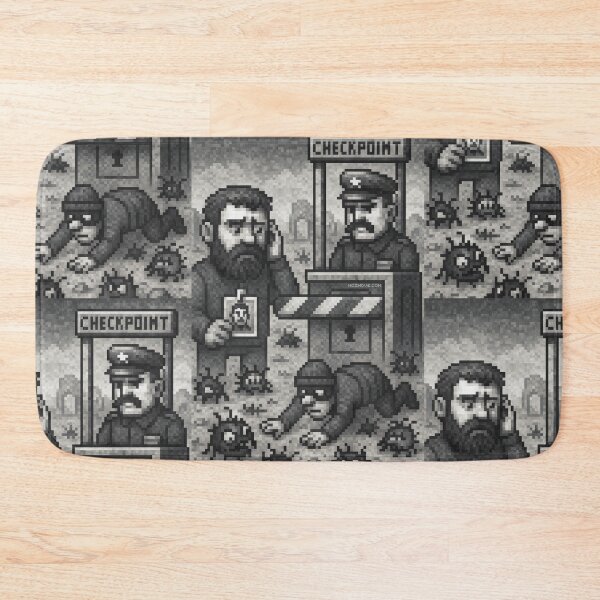 Item preview, Authorization Checkpoint – Pixel Art in Grayscale designed and sold by nozhove.