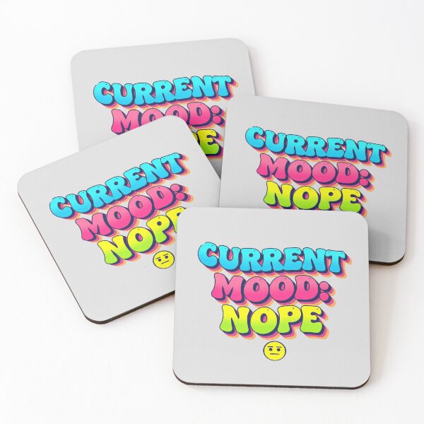 Item preview, Current Mood Nope – Funny Retro Sarcastic Quote designed and sold by henamy.