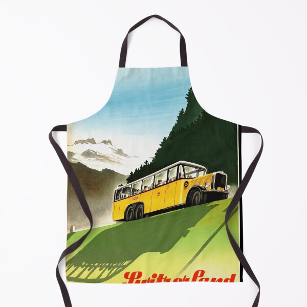 Item preview, Vintage Art Deco Travel Poster | Switzerland Alpine Postal Coaches | Mid-20th Century Swiss Alps Tourism Print | Retro Home Decor designed and sold by artofuniverse.