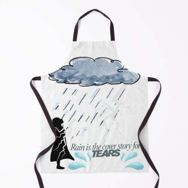 Item preview, Rain Is the Cover Story for Tears – Emotional Aesthetic Quote Design designed and sold by ByPrintedThought.