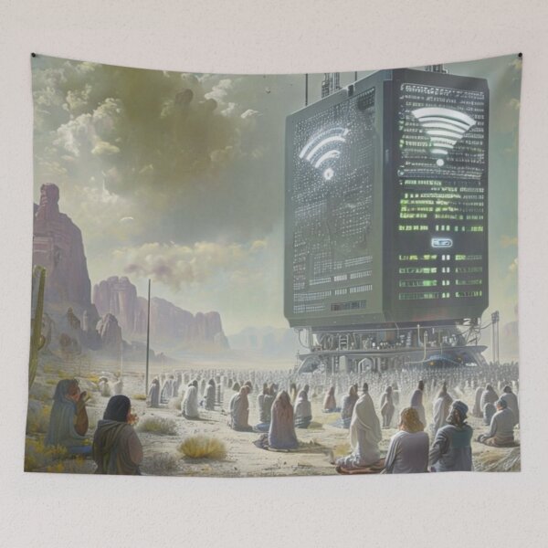 Item preview, Church of Full Bars - Sacred Router, Desert Shrine designed and sold by AuraKestrel.