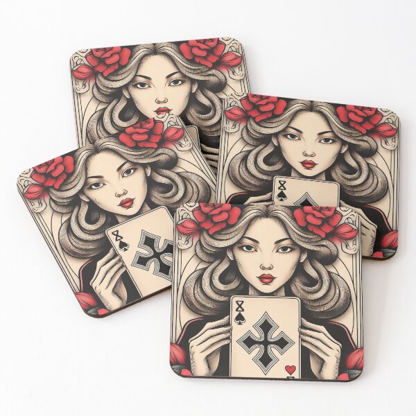 Item preview, The Cardplayer - Japanese Art designed and sold by FlosArtPrintShop.