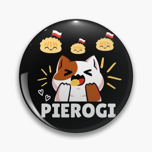 Item preview, Kawaii Cat Eating Polish Pierogi designed and sold by Minimalismat.