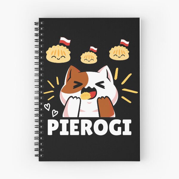 Item preview, Kawaii Cat Eating Polish Pierogi designed and sold by Minimalismat.