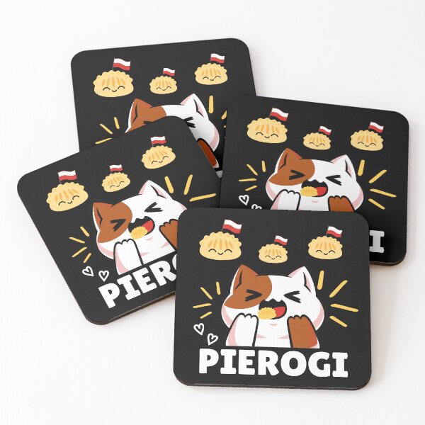 Item preview, Kawaii Cat Eating Polish Pierogi designed and sold by Minimalismat.