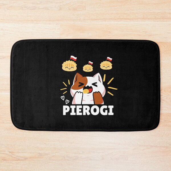 Item preview, Kawaii Cat Eating Polish Pierogi designed and sold by Minimalismat.