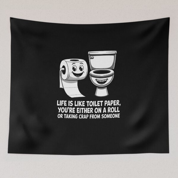 Item preview, Life Is Like Toilet Paper Funny Pun Quote Design designed and sold by MissRasheedHam.