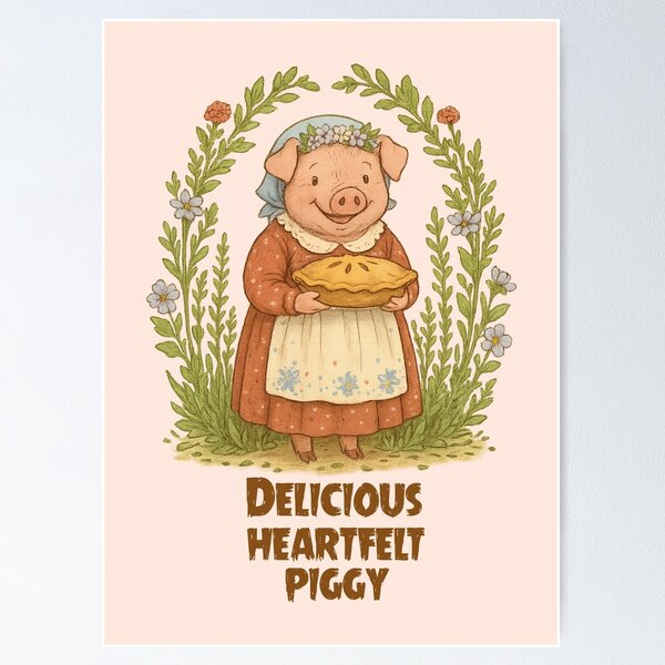 Item preview, "Delicious. Heartfelt. Piggy" designed and sold by iamdesigns14.