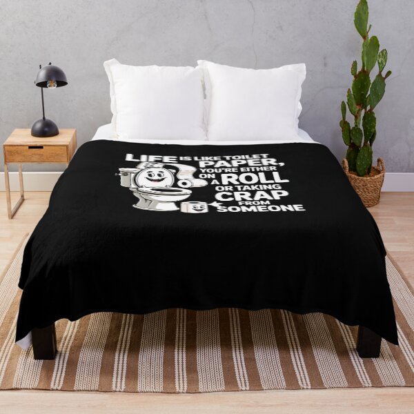 Item preview, Life Is Like Toilet Paper Funny Pun Quote Design designed and sold by MissRasheedHam.