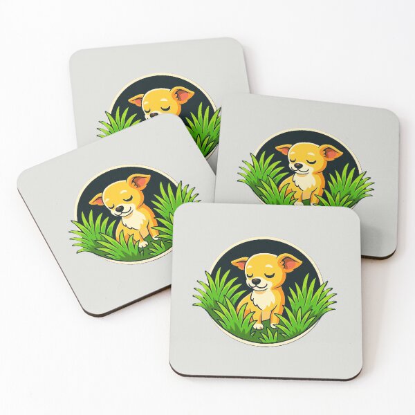 Item preview, Chihuahua Puppy Cartoon Sitting in Grass designed and sold by kel72.