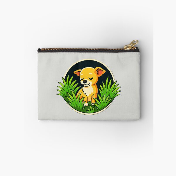 Item preview, Chihuahua Puppy Cartoon Sitting in Grass designed and sold by kel72.