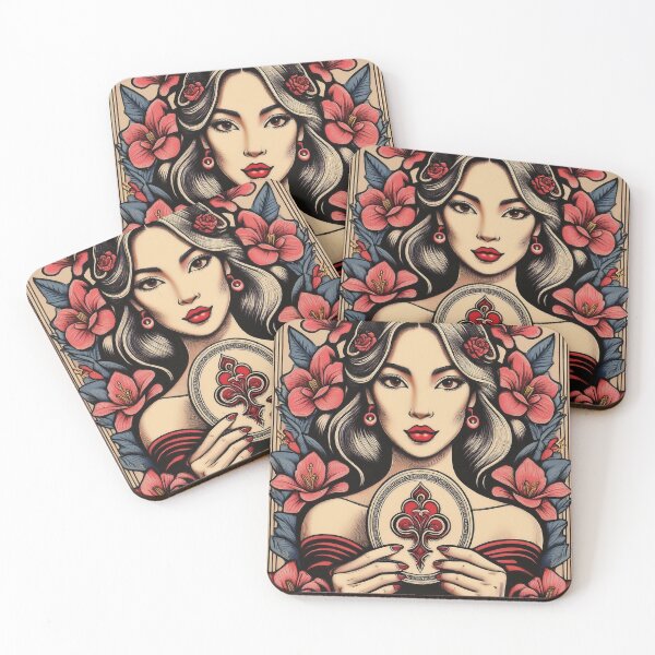 Item preview, The Cardplayer - Floral Vintage Art designed and sold by FlosArtPrintShop.