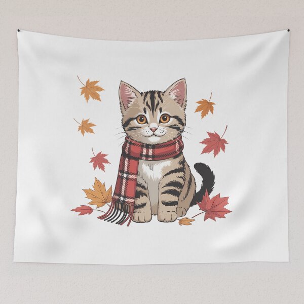 Item preview, Autumn Cat Fall Cat Lovers designed and sold by Sunset4Bones.