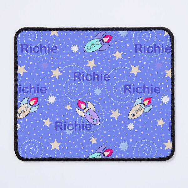 Item preview, Richie name on indigo space design designed and sold by QuirkyCraftz.