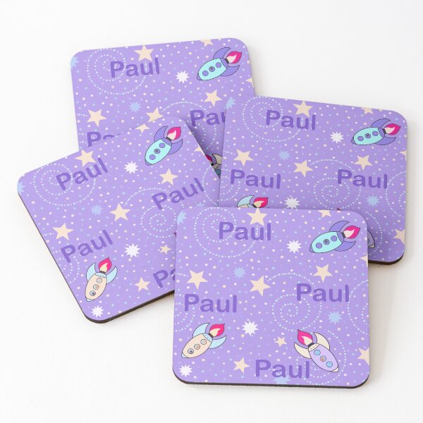 Item preview, Paul name on purple space design  designed and sold by QuirkyCraftz.