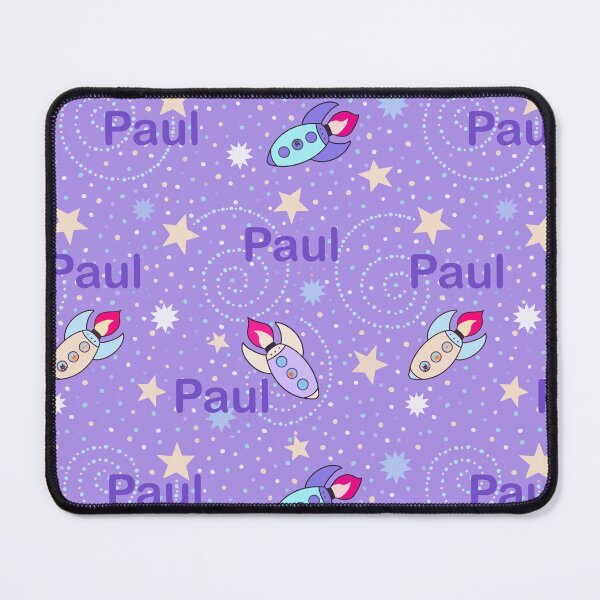 Item preview, Paul name on purple space design designed and sold by QuirkyCraftz.