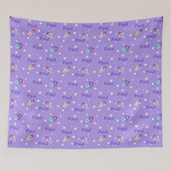 Item preview, Paul name on purple space design  designed and sold by QuirkyCraftz.