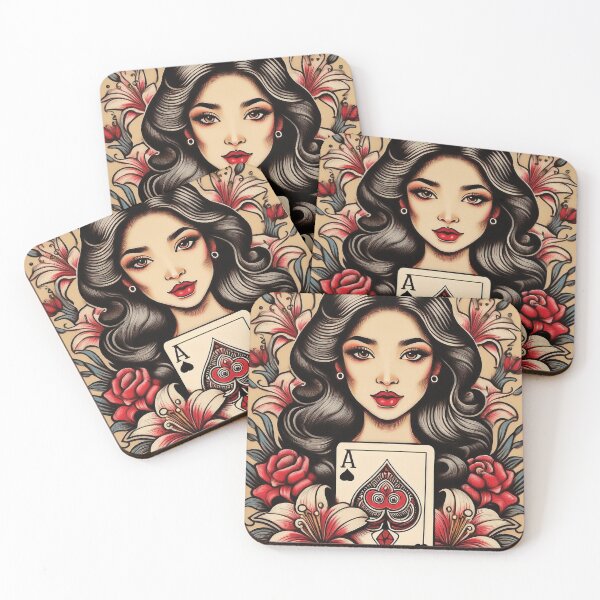 Item preview, The Cardplayer - Floral Vintage Art designed and sold by FlosArtPrintShop.