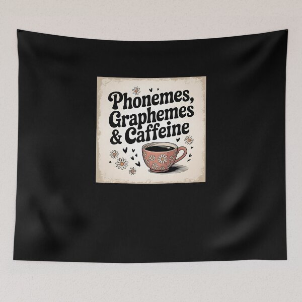 Item preview, Phonemes Graphemes And Caffeine Vintage Coffee Teacher Design designed and sold by MissRasheedHam.